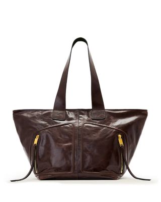 Jean Rey Large Leather Tote Bag