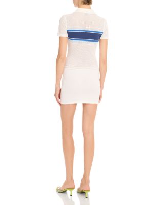 Mesh Stripe Jacquard Dress