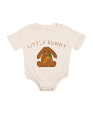 Boys' Little Bunny Patch Easter Short Sleeve Romper - Baby