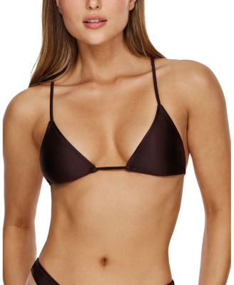  Satin Touch Triangle Bikini Top