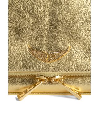 Rock Nano Vintage Metallic Leather Shoulder Bag