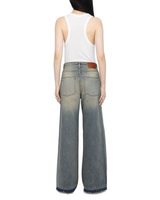 Eli High Rise Wide Leg Jeans in Light Blue 