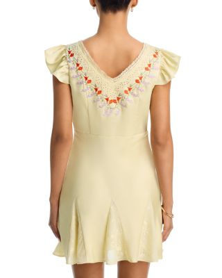 Lace And Embroidery Trim Dress - Exclusive