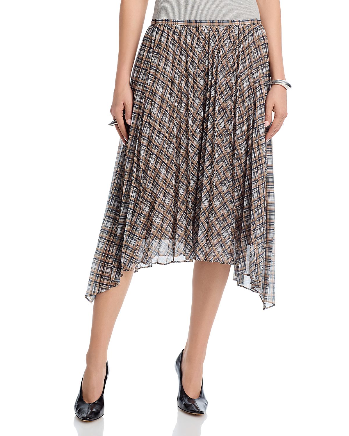 Acne Studios Asymmetrical Checked Skirt
