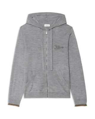 Double Cuff Logo Drawstring Hoodie