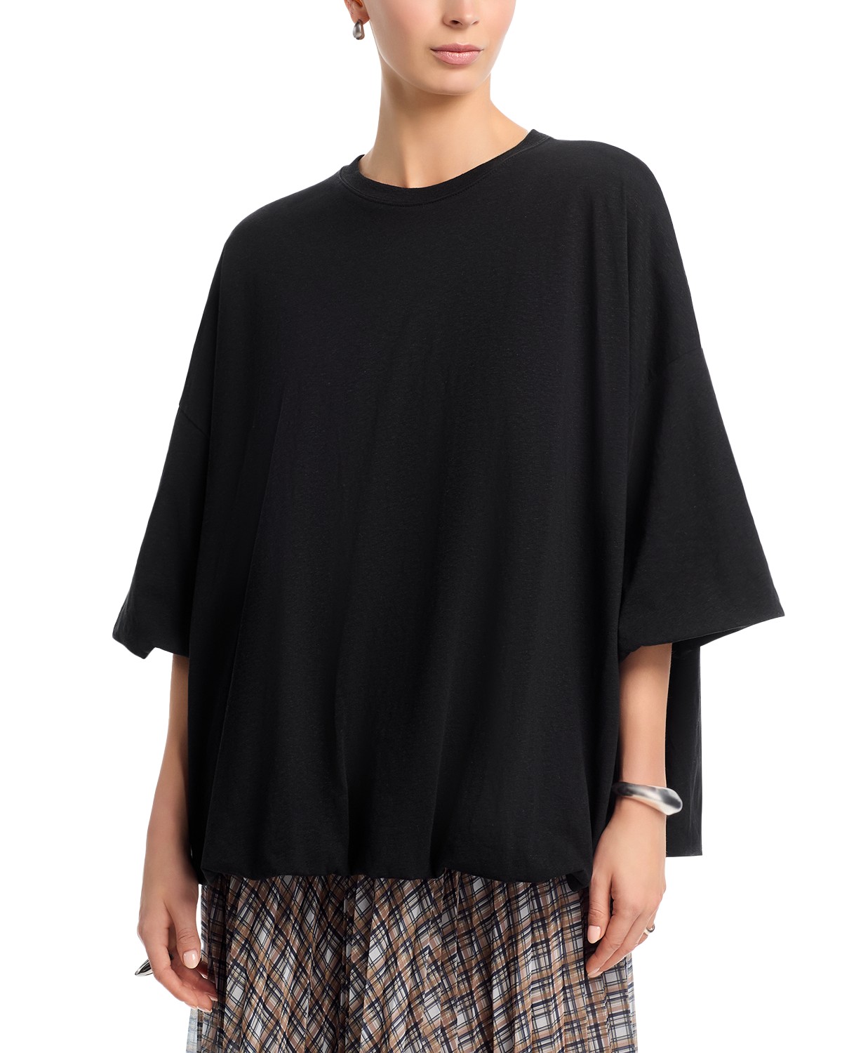 Acne Studios Bubble Hem Tee in Black