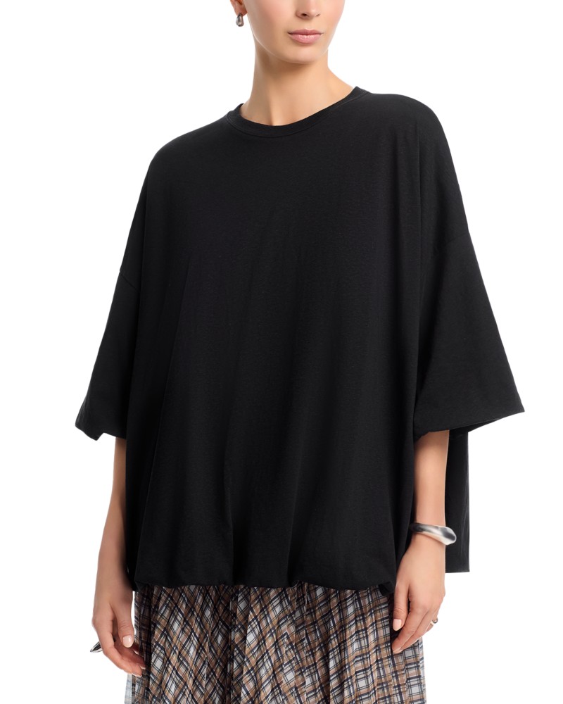Acne Studios Bubble Hem Tee in Black