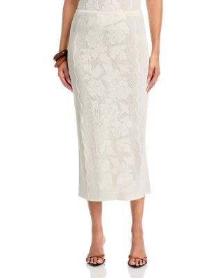 Placed Crochet Midi Skirt - Exclusive