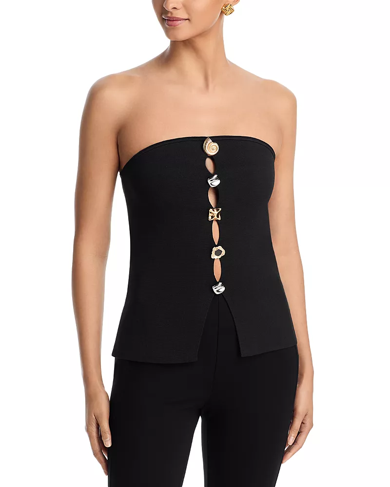 Aqua Strapless Knit Top - Exclusive