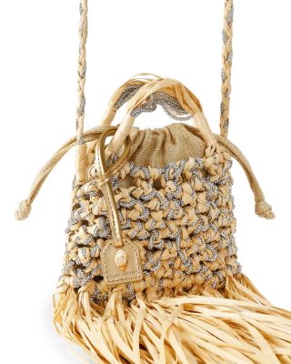 Kensington Mini Crystal Embellished Macrame Shoulder Bag
