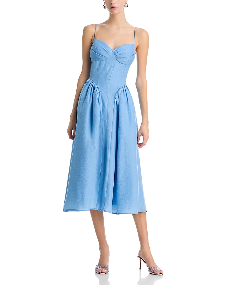 Aqua Strap Midi Dress - Exclusive