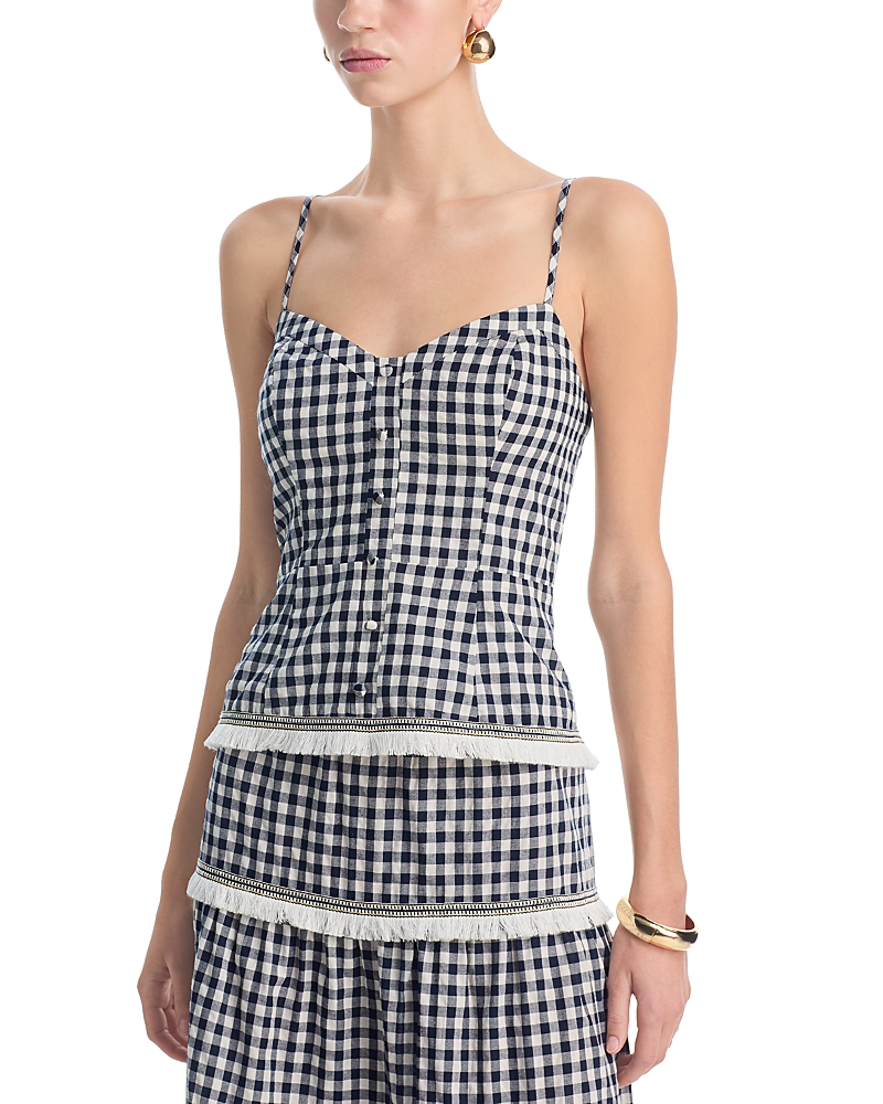 Aqua Gingham Top - Exclusive
