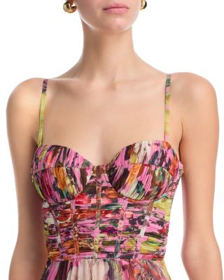 Pleated Floral Guest of Dress - Exclusive