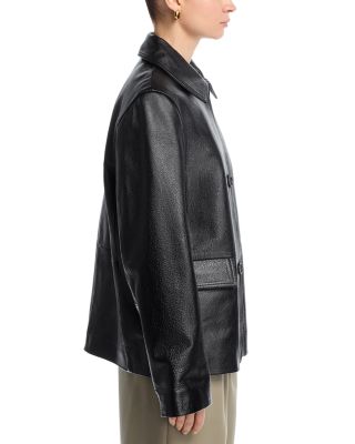 Grained Leather Jacket