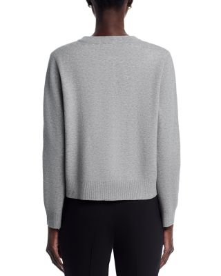 Double Knits Flower Embroidery Boyfriend Cardigan Sweater