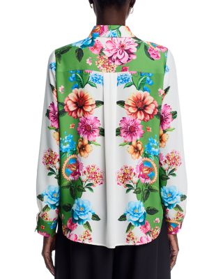 Button Down Printed Blouse