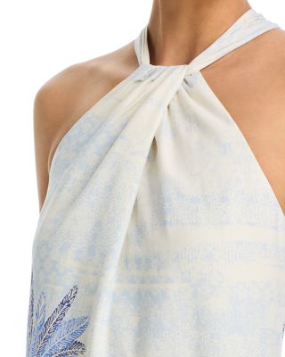 Palm Paradise Halter Dress