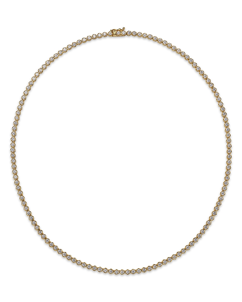 Bloomingdale's Fine Collection Certified Lab Grown Diamond Tennis Necklace in 14K White Gold, 5.0 tcw · OS