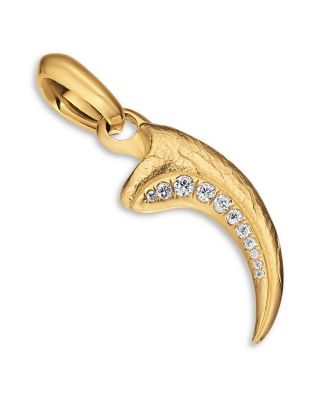 Raptor Claw Amulet in 18K Yellow Gold with Diamonds, 27.3mm