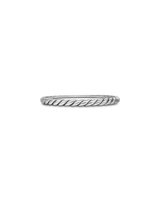 Cable Band Ring in Sterling Silver, 1.7mm