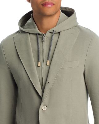 Cotton Pique Jersey Jacket & Removable Hood
