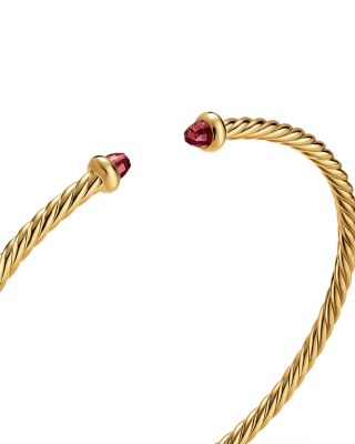 Micro Cablespira&reg; Flex Bracelet in 18K Yellow Gold with Gemstones