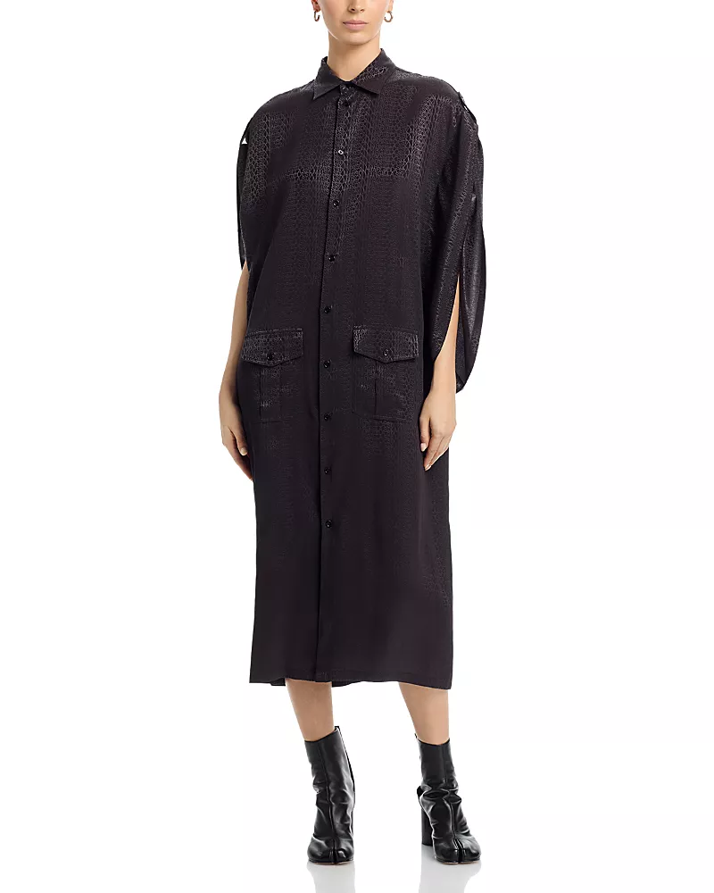 MM6 Maison Margiela Logo Midi Dress