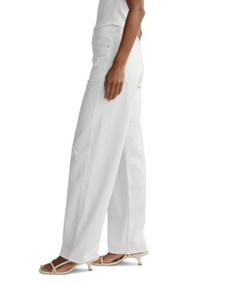 Taylor High Rise Relaxed Barrel Jeans in White