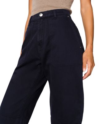 Bilie Easy Barrel High Rise Jeans in Navy Marine