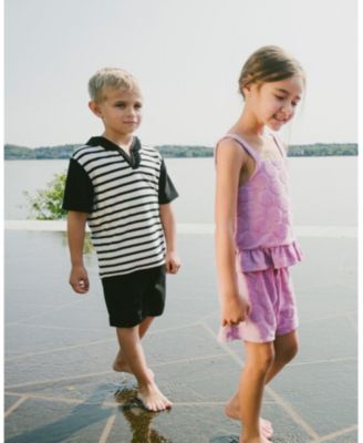 Girls' Terry Sleeveless Tank Top with Elastic Waist Shorts Set - Little Kid