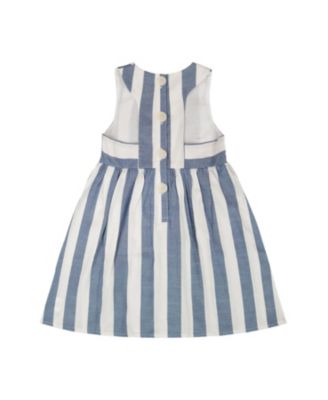  Girls' Sleeveless Striped Flared Dress - Little Kid