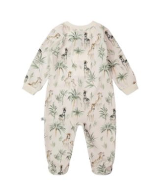 Boys' Organic Cotton Jersey Animal Footed One-Piece Pyjama - Baby