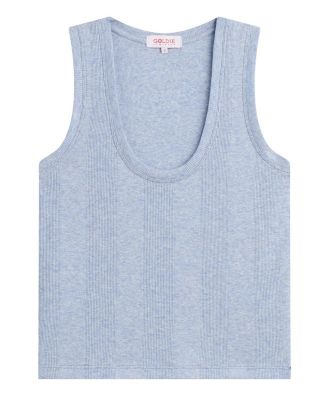  Variegated Rib Crop Tank Top