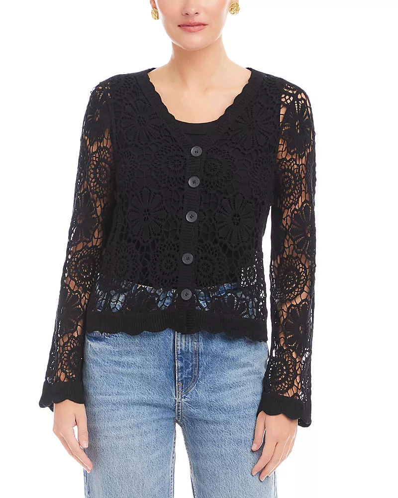 Fifteen Twenty Nelly Crochet Soft Jacket