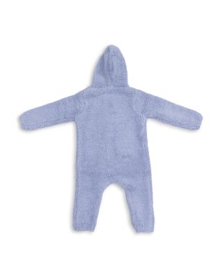 Girls' Chenille Striped Texture Hooded Jumpsuit - Baby