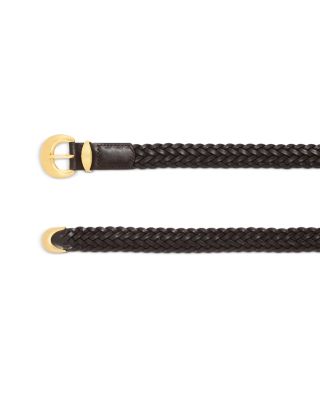 Women's Lucie Domed Buckle Woven Leather Belt