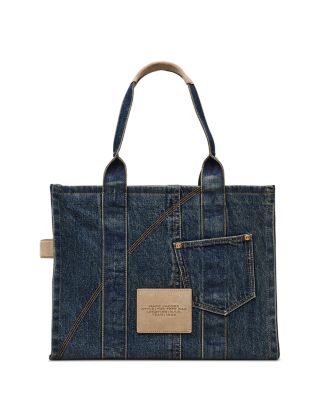 The Denim Suede Large Cargo Tote Bag