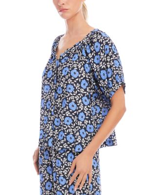 Puff Sleeve Peasant Top