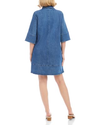 Flare Sleeve Shirt Dress