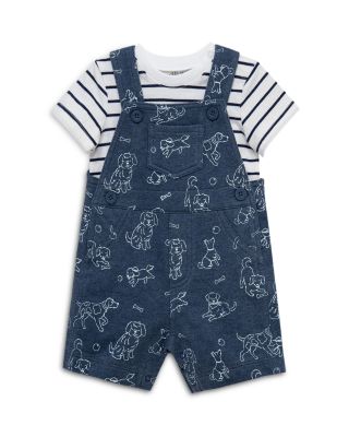 Boys' Puppies Shortall & Striped Tee Set - Baby