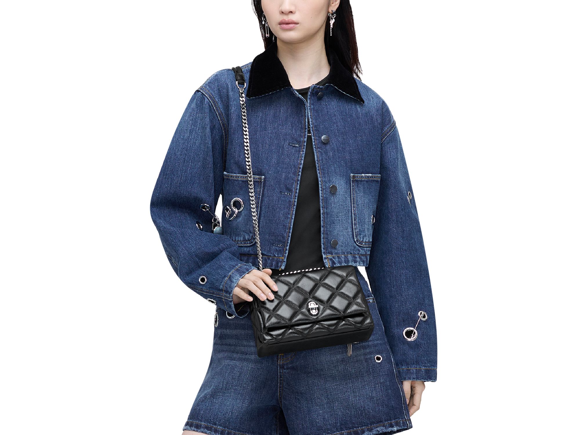 The Quilted Slim Dual Convertible Shoulder Bag — Image 6