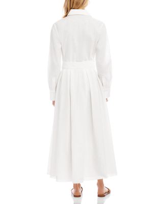 Lace Appliqu&eacute; Midi Shirt Dress