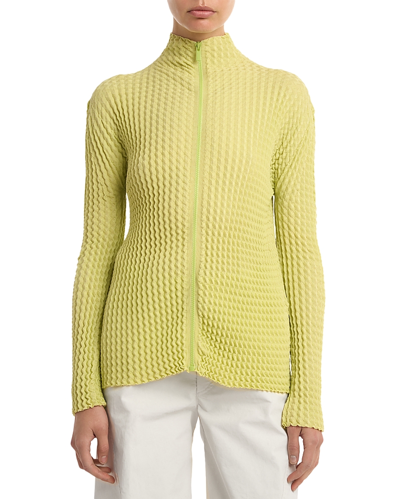 Pleats Please Issey Miyake Spongy Zippered Top