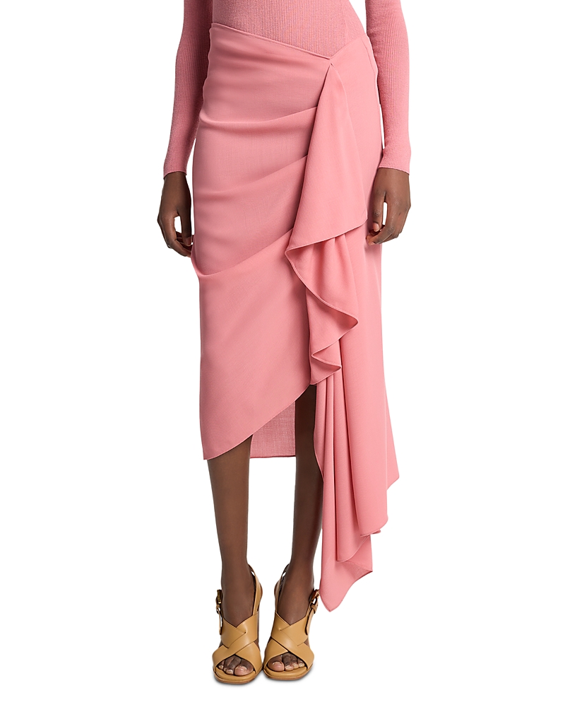 Michael Kors Collection Wool Cascade Skirt