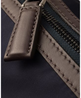 Re-Nylon and Leather Shoulder Bag