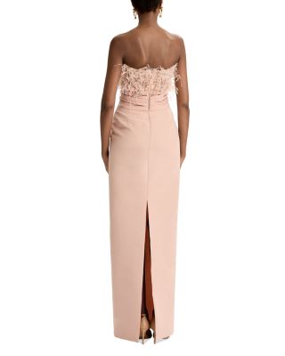 Strapless Dramatic Point D'Esprit Silk Gown