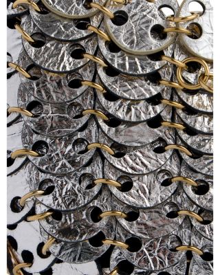 Leather & Metal Disc Handbag