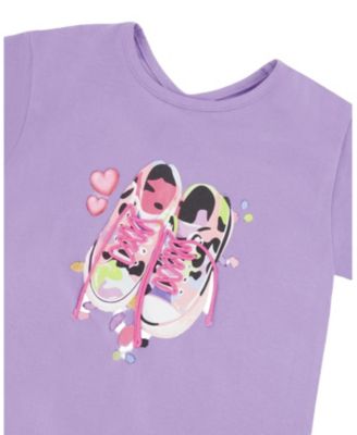 Girls' Organic Cotton Jersey Sneakers Short Sleeve T-Shirt - Big Kid