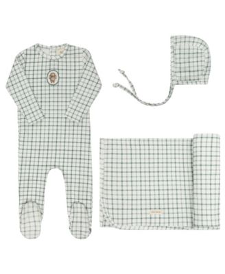 Unisex Modal French Terry Plaid Sheep Collection Take Me Home Set - Baby