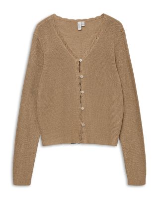 Lexie Shine Long Sleeve V Neck Sweater